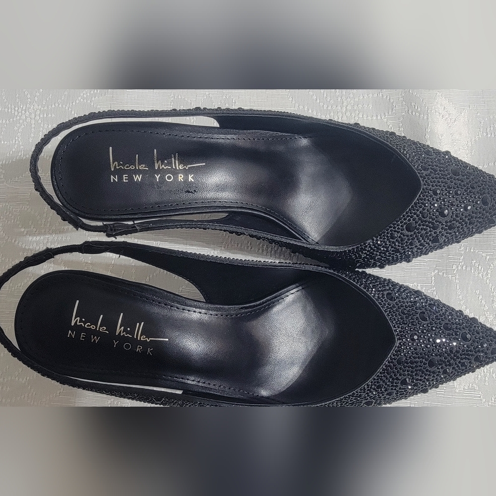 Elegant Black Women's Slingback Heels - Picture 10 of 10